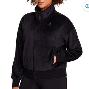 NWT Reebok velour oversized full zip jacket sweatshirt size medium soft